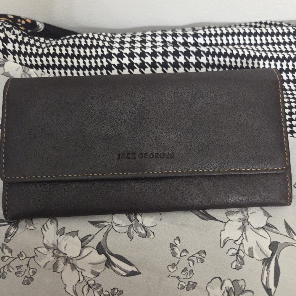 Pre Loved But PERFECT Condion - Jack Georges Brown Leather Wallet/Clutch
